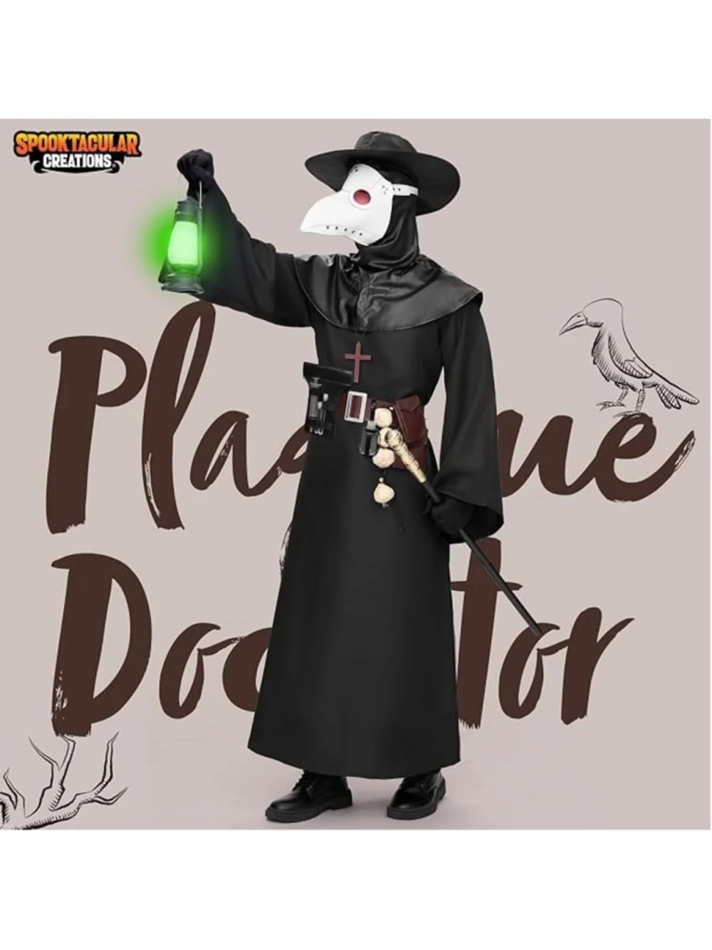 Spooktacular Creations Plague Doctor Adult Men's Costume NEW